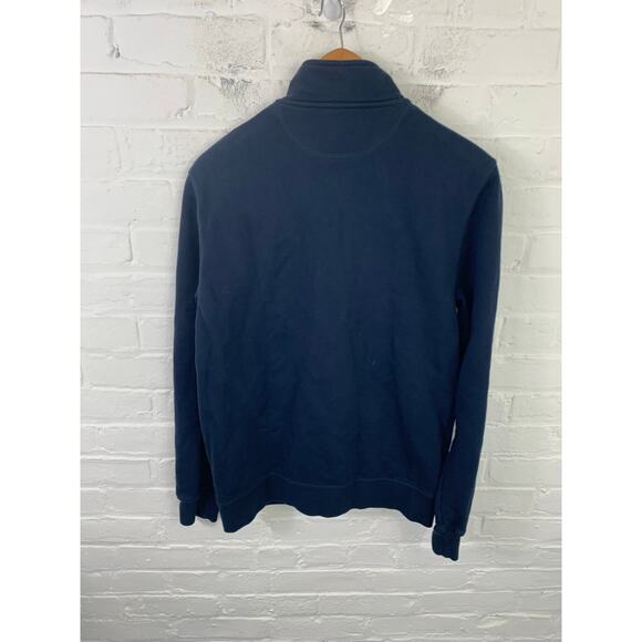 L.L. Bean Men's Quarter-Zip Sweatshirt Traditional Fit Stretch Navy Blue Size S - Picture 2 of 4